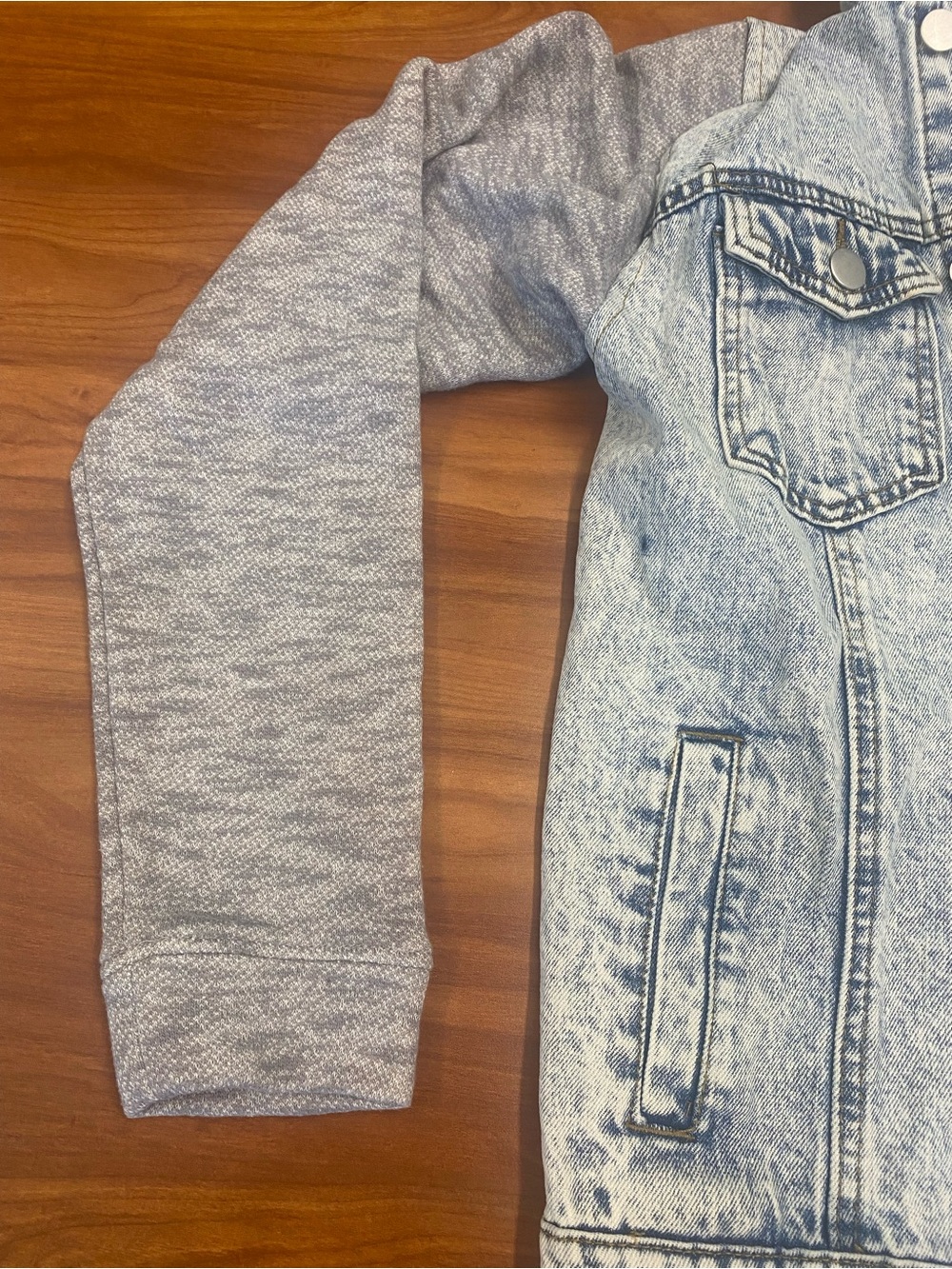Original Use Denim Jacket Men S Sweatshirt Hoodie Acid Wash Lightweight Pockets - Picture 2 of 13